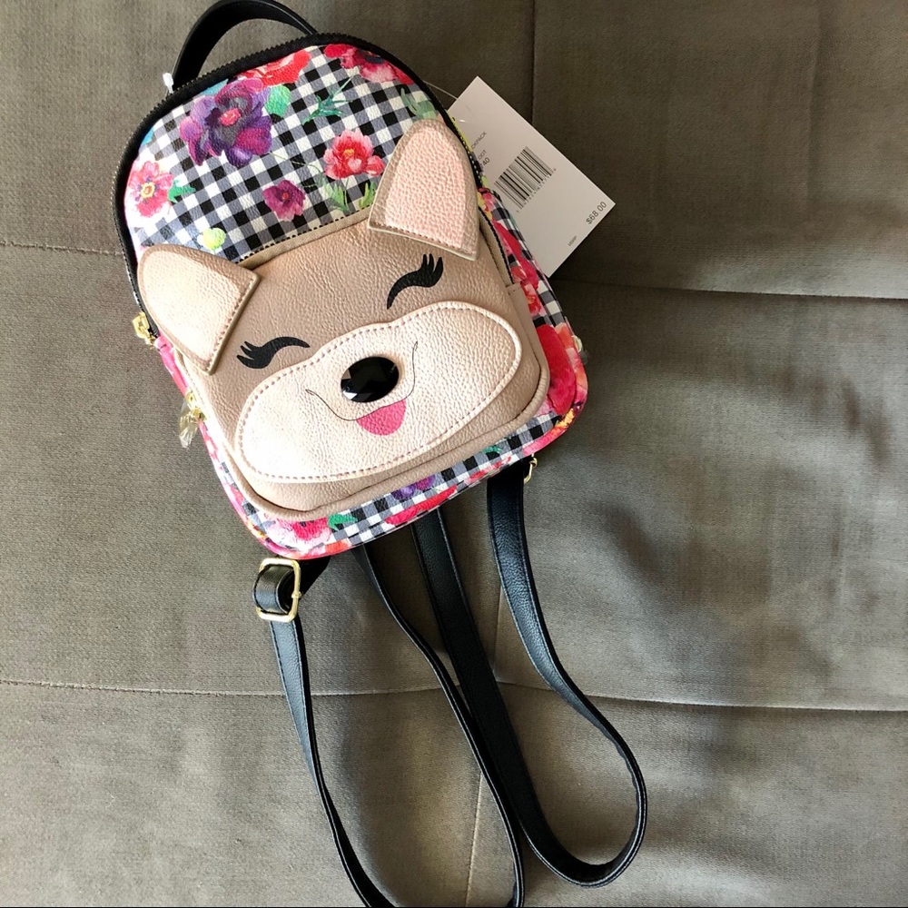 Sold • Extremely Cute Puppy Dog Mini Backpack NWT Betsey - Picture 10 of 12